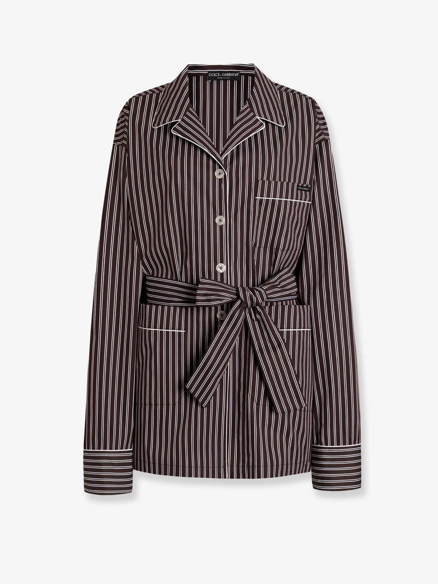 Dolce & Gabbana Camicia Pigiama Vanity In Popeline