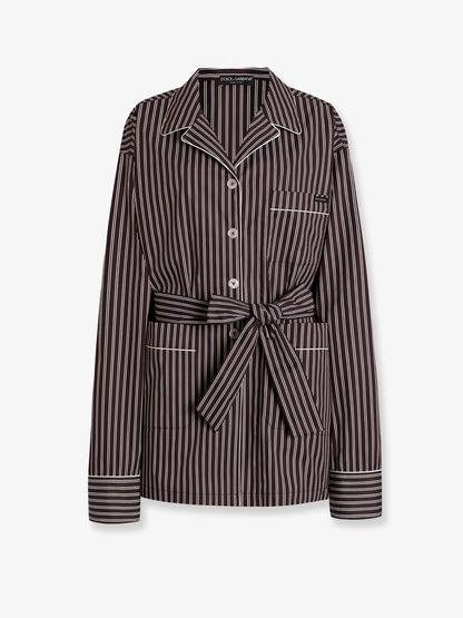 Dolce & Gabbana Camicia Pigiama Vanity In Popeline