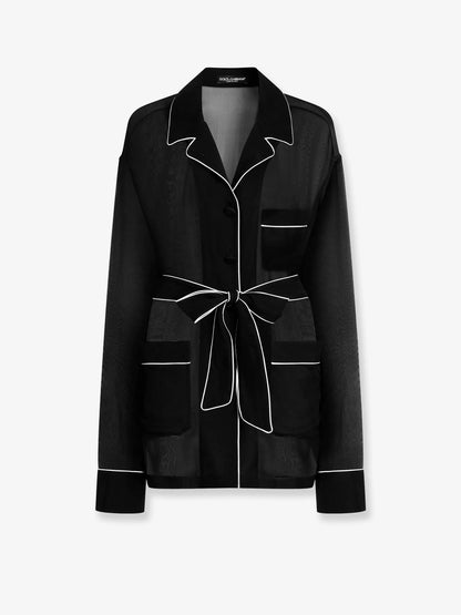 Dolce & Gabbana Camicia Pigiama Vanity In Popeline