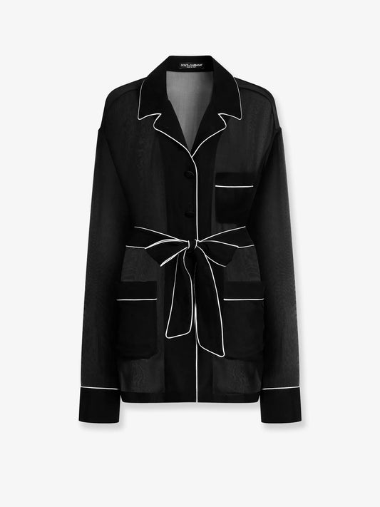Dolce & Gabbana Camicia Pigiama Vanity In Popeline