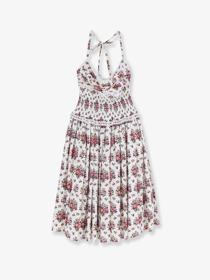Dolce & Gabbana Poplin Dress With Mazzolini Di Fiori Print