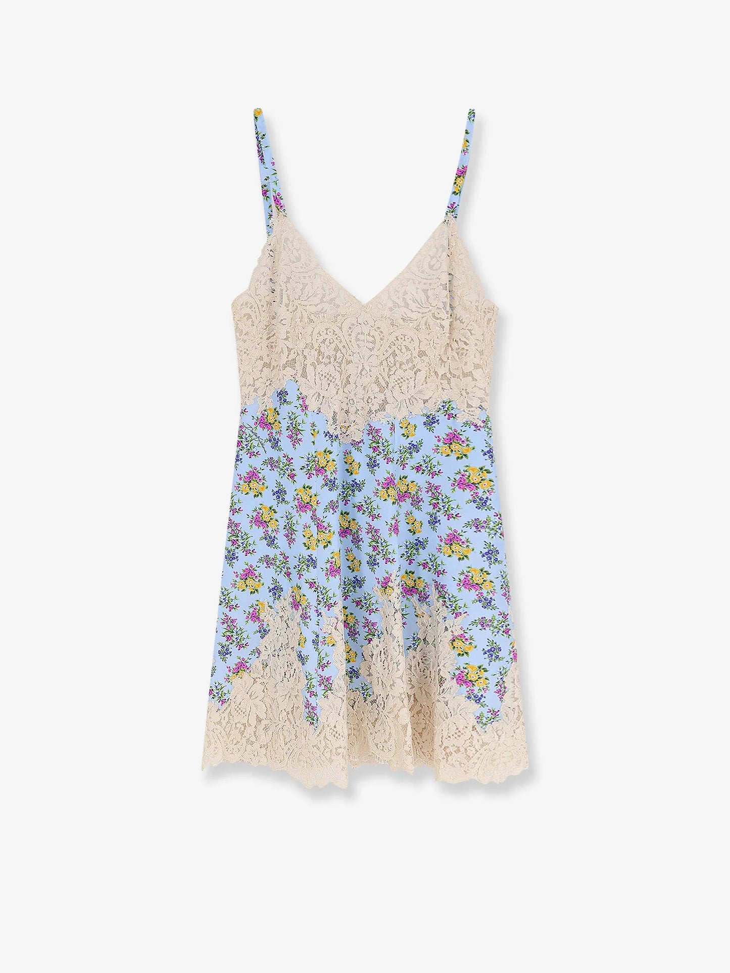 Dolce & Gabbana Silk Blend Dress With A Mazzolini Di Fiori Print