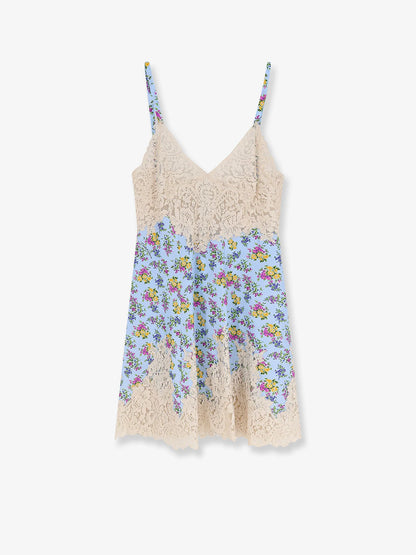 Dolce & Gabbana Silk Blend Dress With A Mazzolini Di Fiori Print
