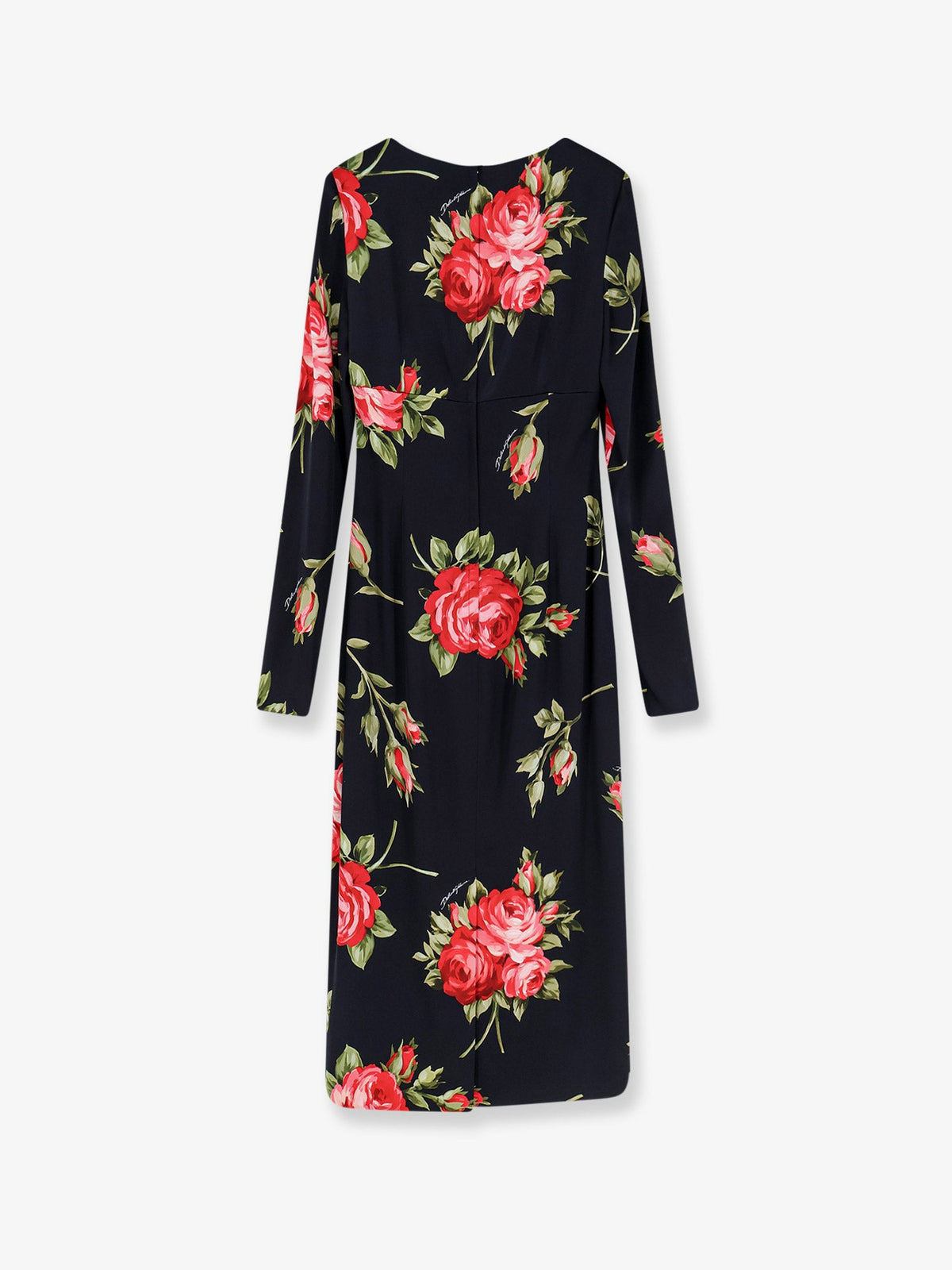 Dolce & Gabbana Viscose dress with iconic print - Bouquet Rose Nero