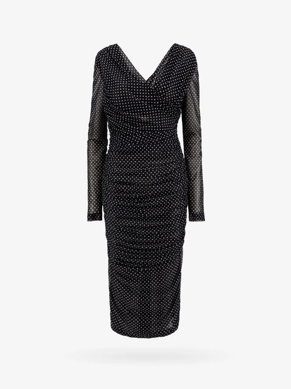 Dolce & Gabbana Polka Dots Dress With Drapery