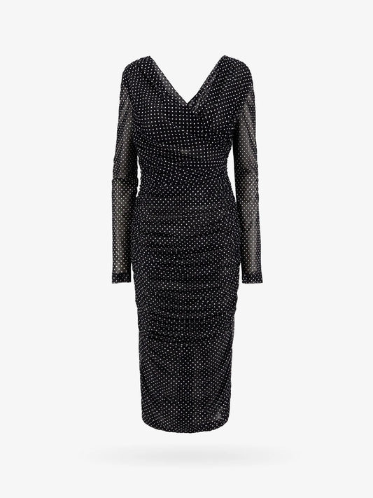 Dolce & Gabbana Polka Dots Dress With Drapery