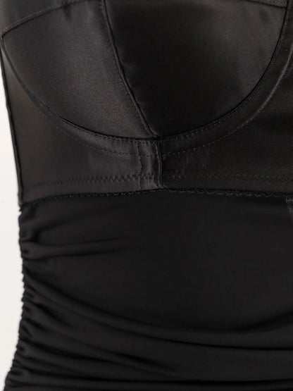Dolce & Gabbana Viscose Blend Dress With Bra Detail