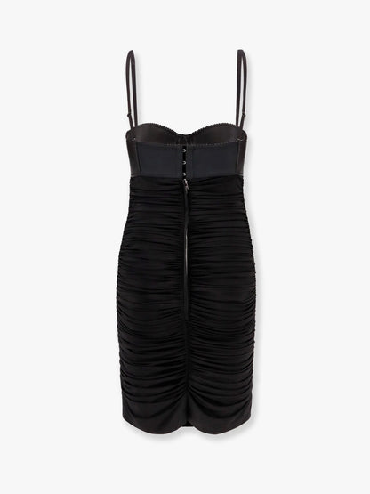 Dolce & Gabbana Viscose Blend Dress With Bra Detail