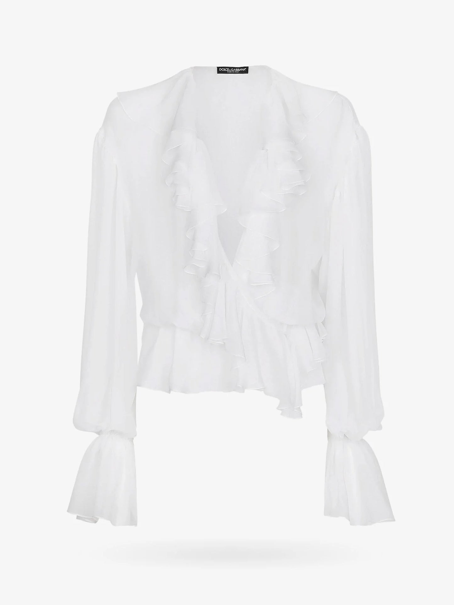 Dolce & Gabbana Silk Shirt With Rouches