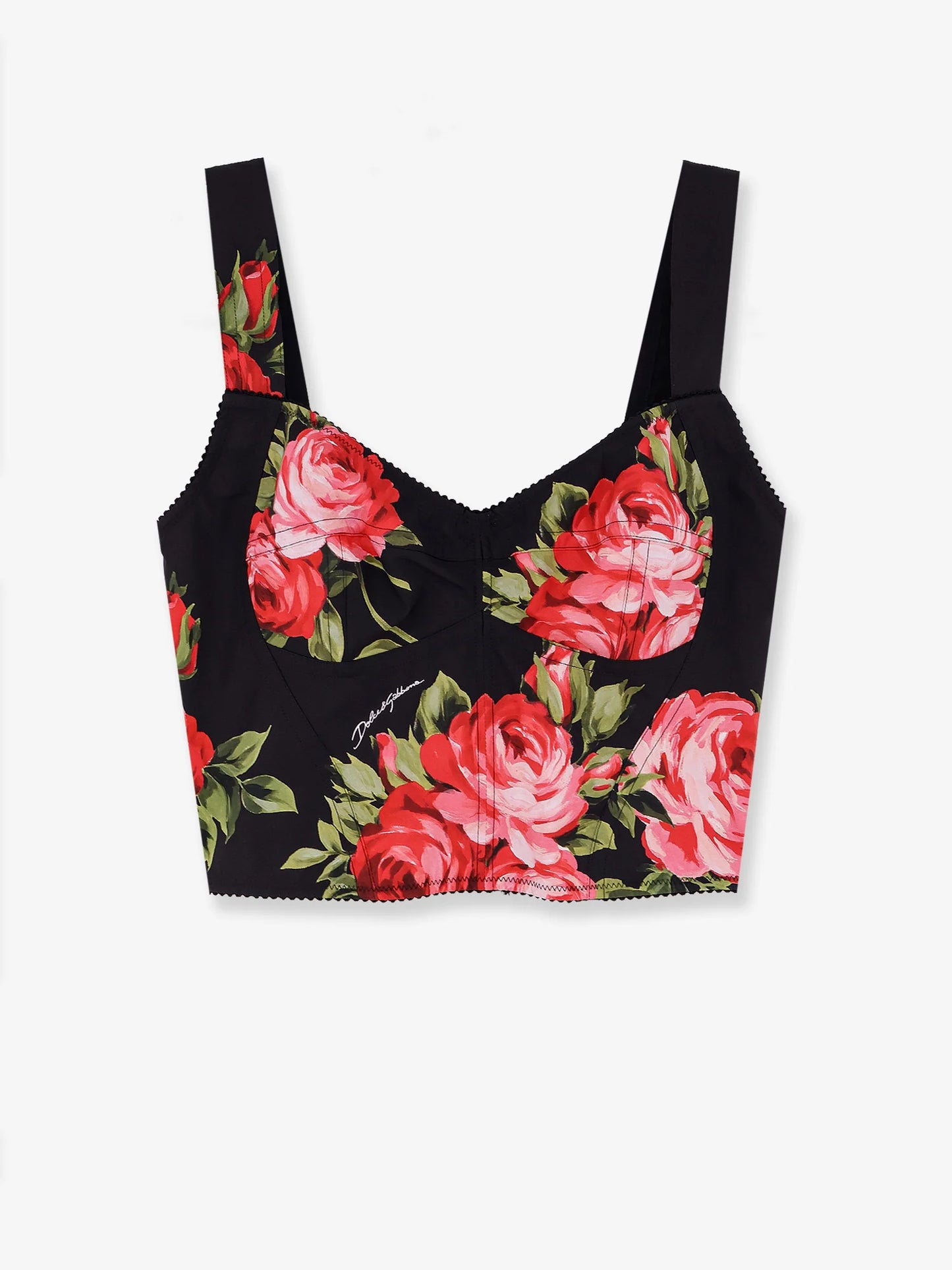 Dolce & Gabbana Cotton Blend Top With Animal Print
