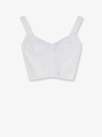 Dolce & Gabbana Bustier Top With Lace Inserts