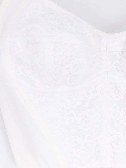 Dolce & Gabbana Bustier Top With Lace Inserts