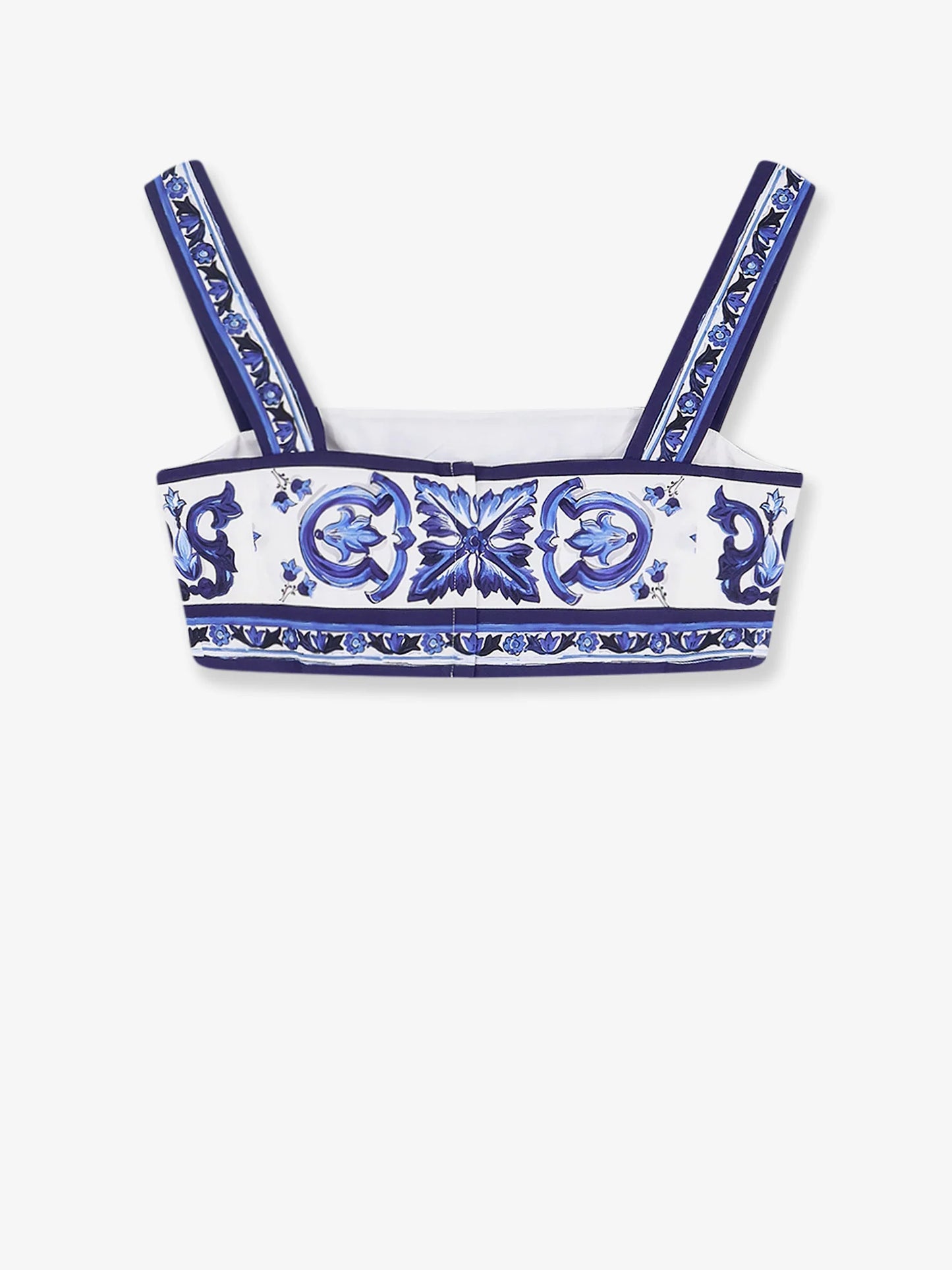 Dolce & Gabbana Cotton Top With Maiolica Print