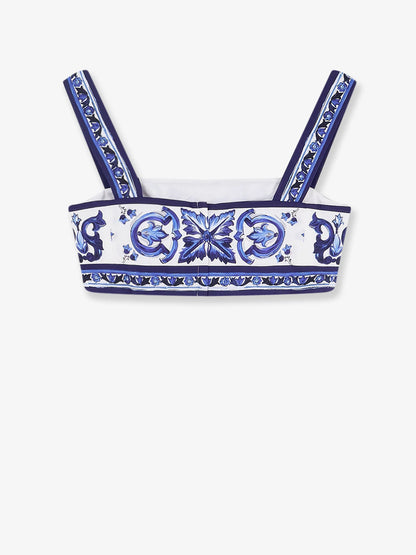 Dolce & Gabbana Cotton Top With Maiolica Print