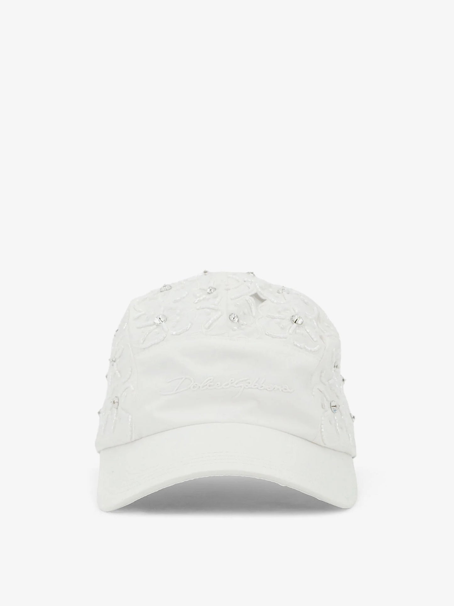 Dolce & Gabbana Cotton Hat With All Over Floral Embroidery