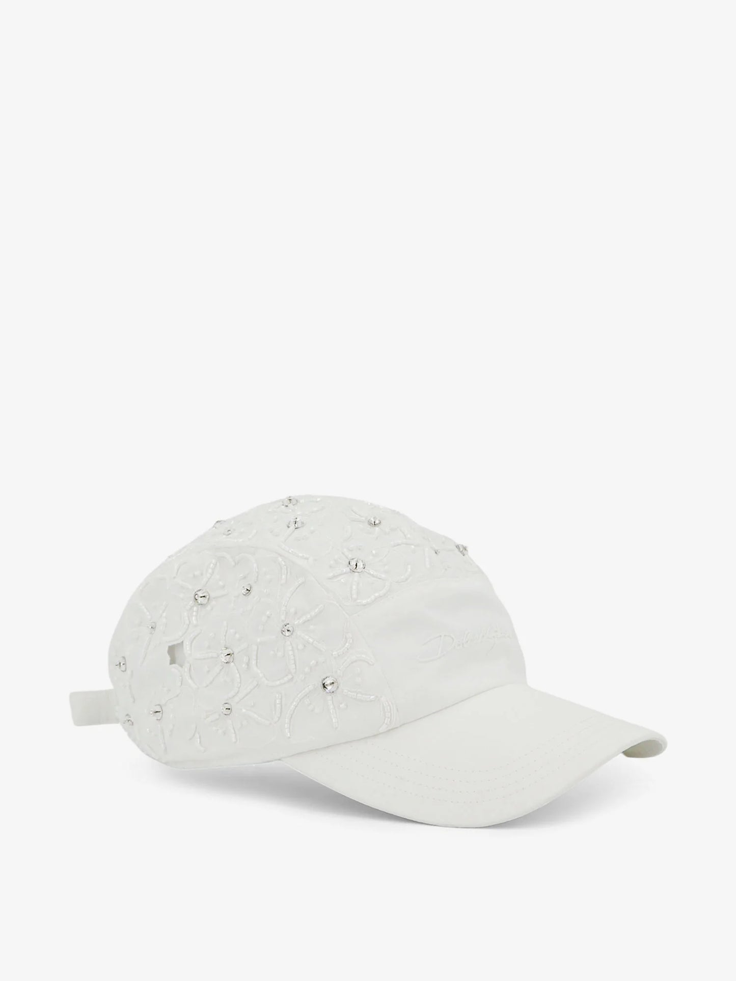 Dolce & Gabbana Cotton Hat With All Over Floral Embroidery