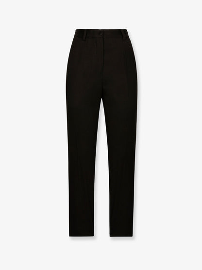 Dolce & Gabbana Tuxedo virgin wool and silk trousers - Nero