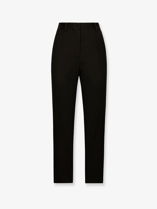 Dolce & Gabbana Tuxedo Virgin Wool And Silk Trousers