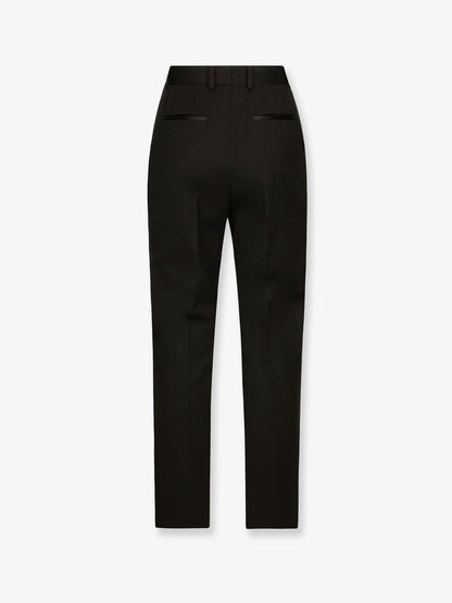 Dolce & Gabbana Tuxedo virgin wool and silk trousers - Nero