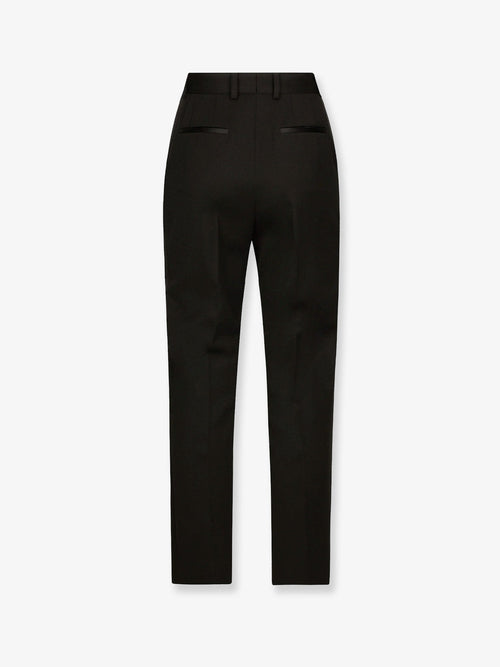 Dolce & Gabbana Tuxedo virgin wool and silk trousers - Nero
