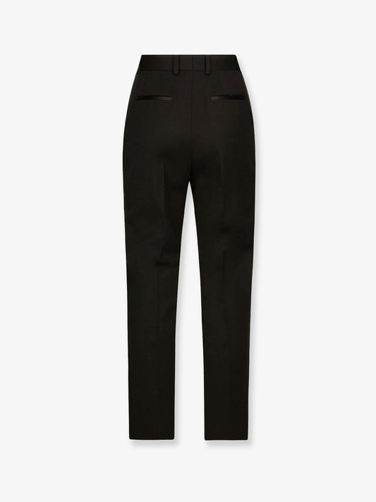 Dolce & Gabbana Tuxedo virgin wool and silk trousers - Nero