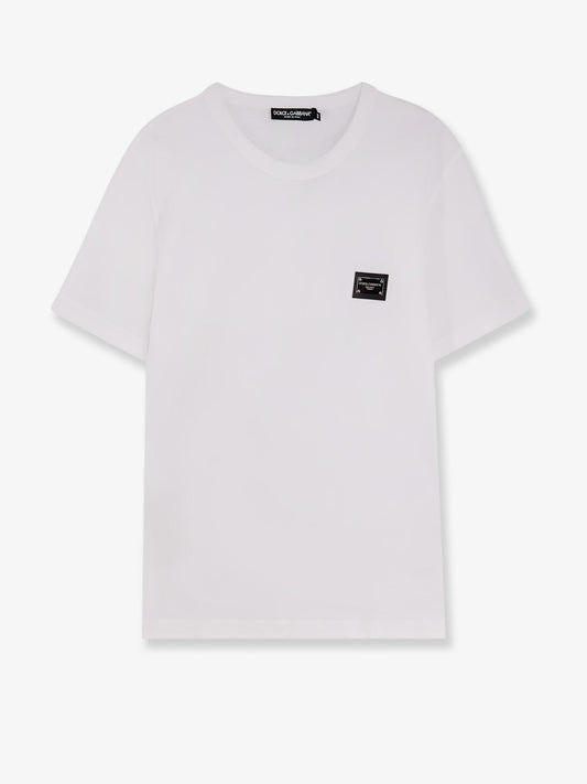 Dolce & Gabbana Cotton T Shirt With Logo Patch