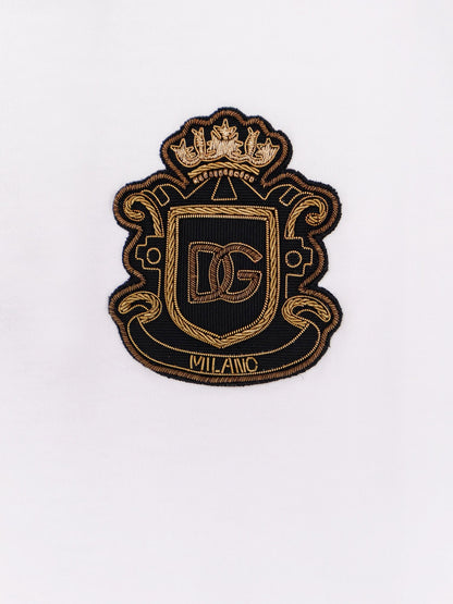 Dolce & Gabbana Cotton T Shirt With Iconic Logo Patch