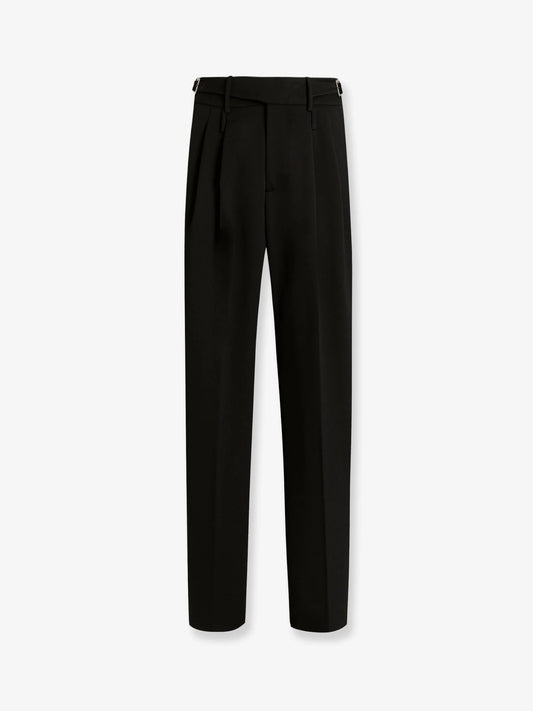 Dolce & Gabbana Virgin Wool Trousers With Frontal Pinces