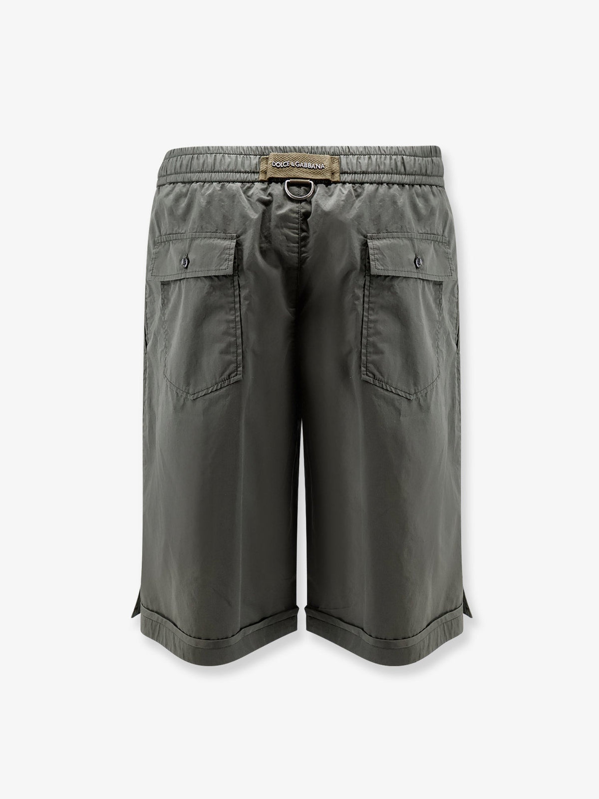 Dolce & Gabbana Cotton shorts with Logo detail - Grigio Scuro 4