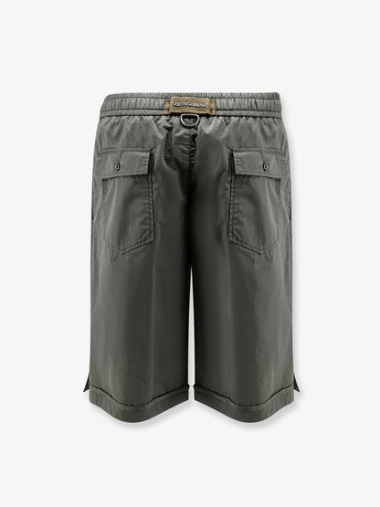 Dolce & Gabbana Cotton shorts with Logo detail - Grigio Scuro 4