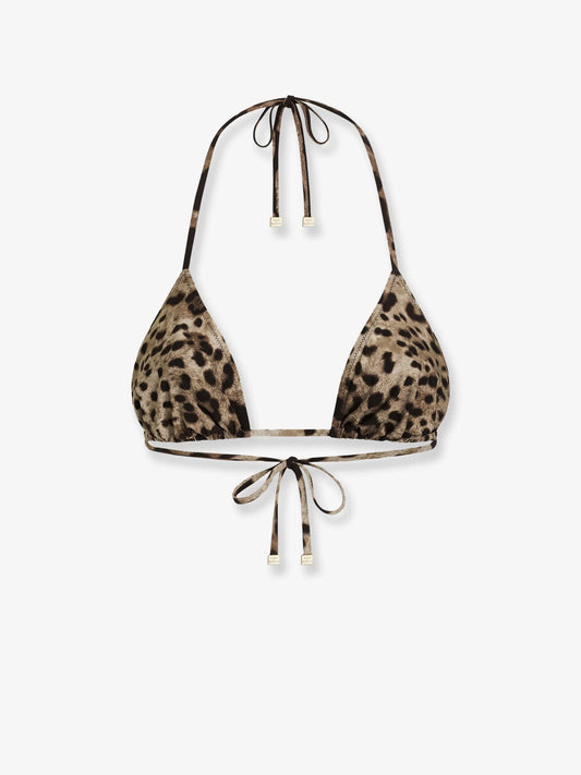 Dolce & Gabbana Bikini Top With Animal Print