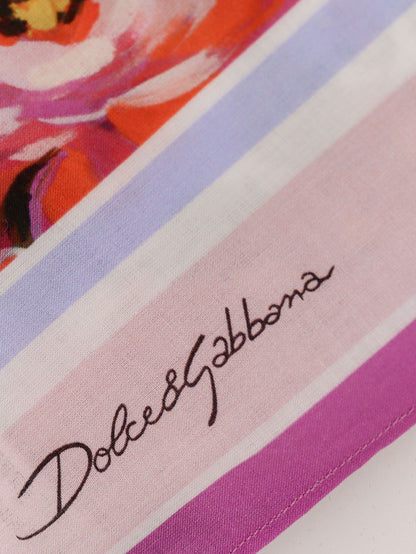 Dolce & Gabbana Cotton beach wrap with floral print - Mazzfioribdorosa