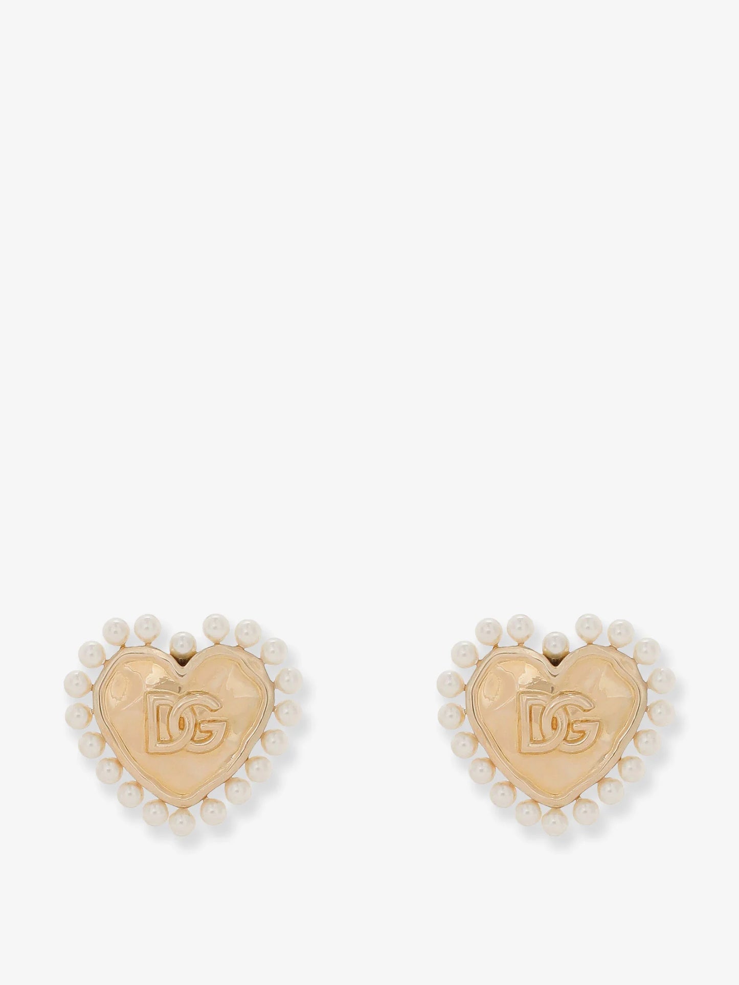 Dolce & Gabbana Brass Earrings With Bead Detail