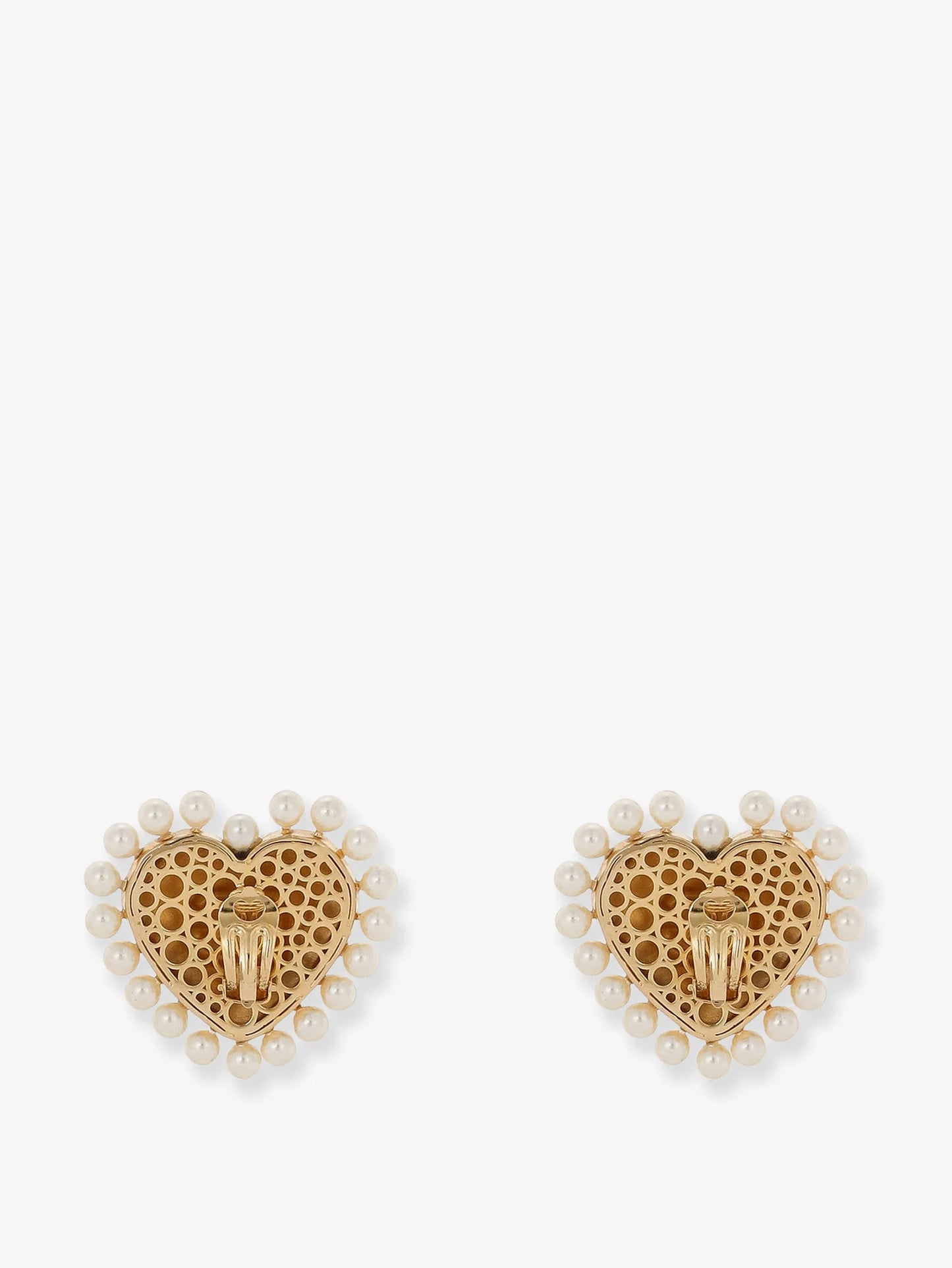 Dolce & Gabbana Brass Earrings With Bead Detail
