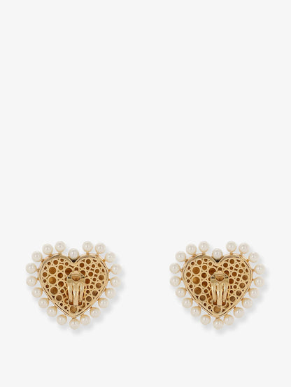 Dolce & Gabbana Brass Earrings With Bead Detail