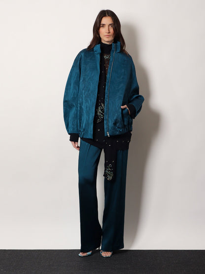 Dries Van Noten Viscose shirt with rhinestones - Navy