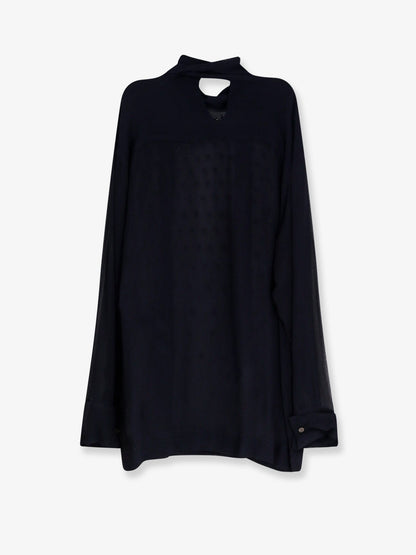 Dries Van Noten Viscose shirt with rhinestones - Navy
