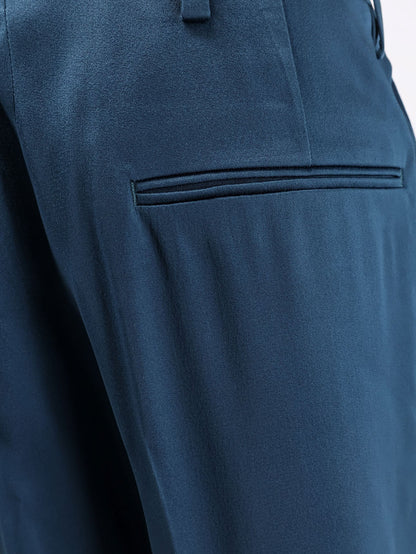 Dries Van Noten Portias satin trousers - Petrol