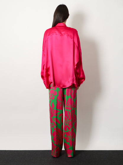 Dries Van Noten Casia silk shirt - Fuchsia