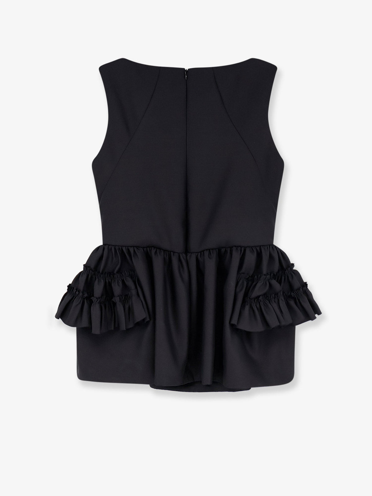 Dries Van Noten Casey wool and silk top - Black