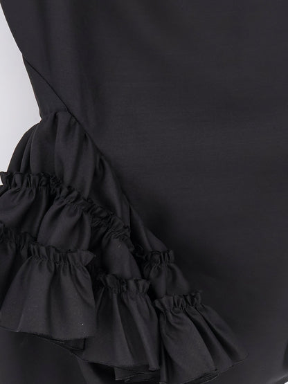 Dries Van Noten Casey wool and silk top - Black