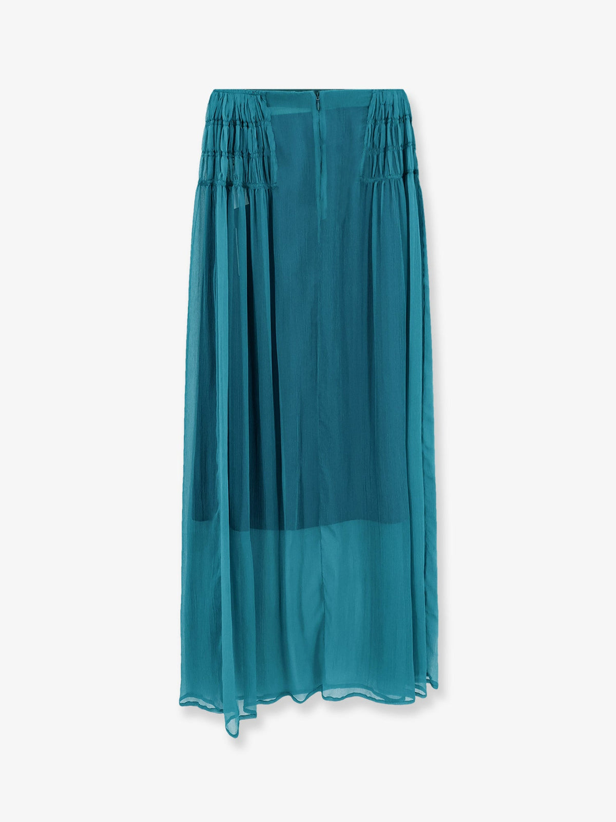 Dries Van Noten Scarlett silk skirt - Petrol