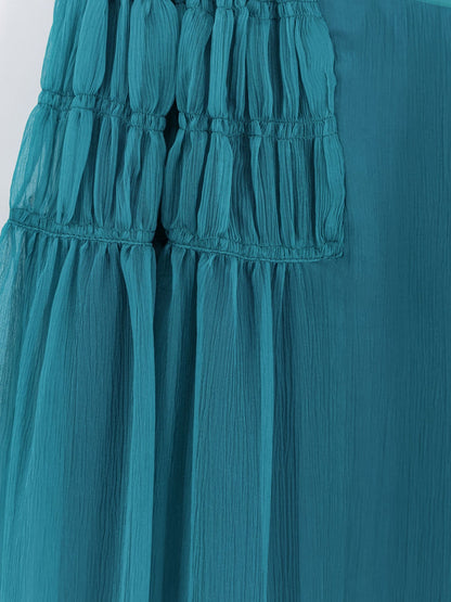 Dries Van Noten Scarlett silk skirt - Petrol