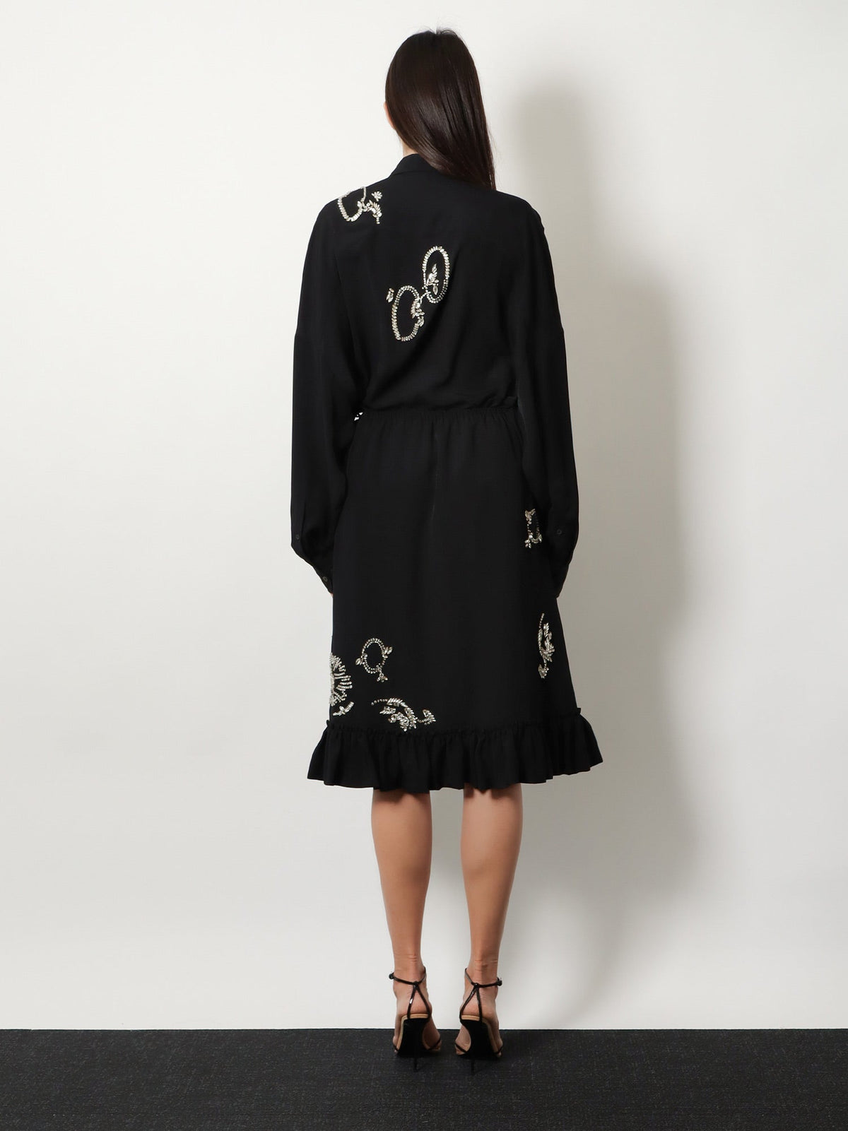 Dries Van Noten Samila skirt with rhinestones - Black