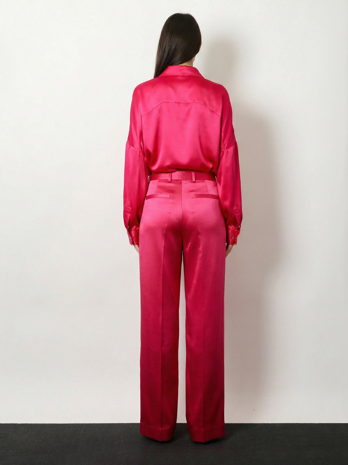 Dries Van Noten Penn satin trousers - Fuchsia