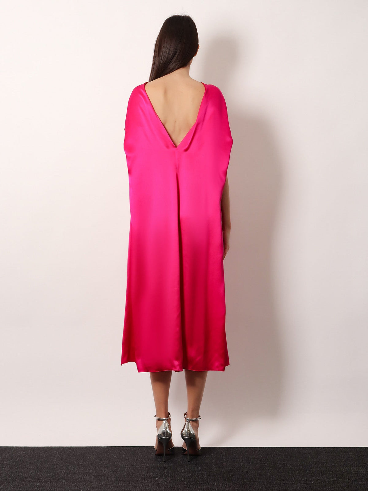 Dries Van Noten Diria silk dress - Fuchsia