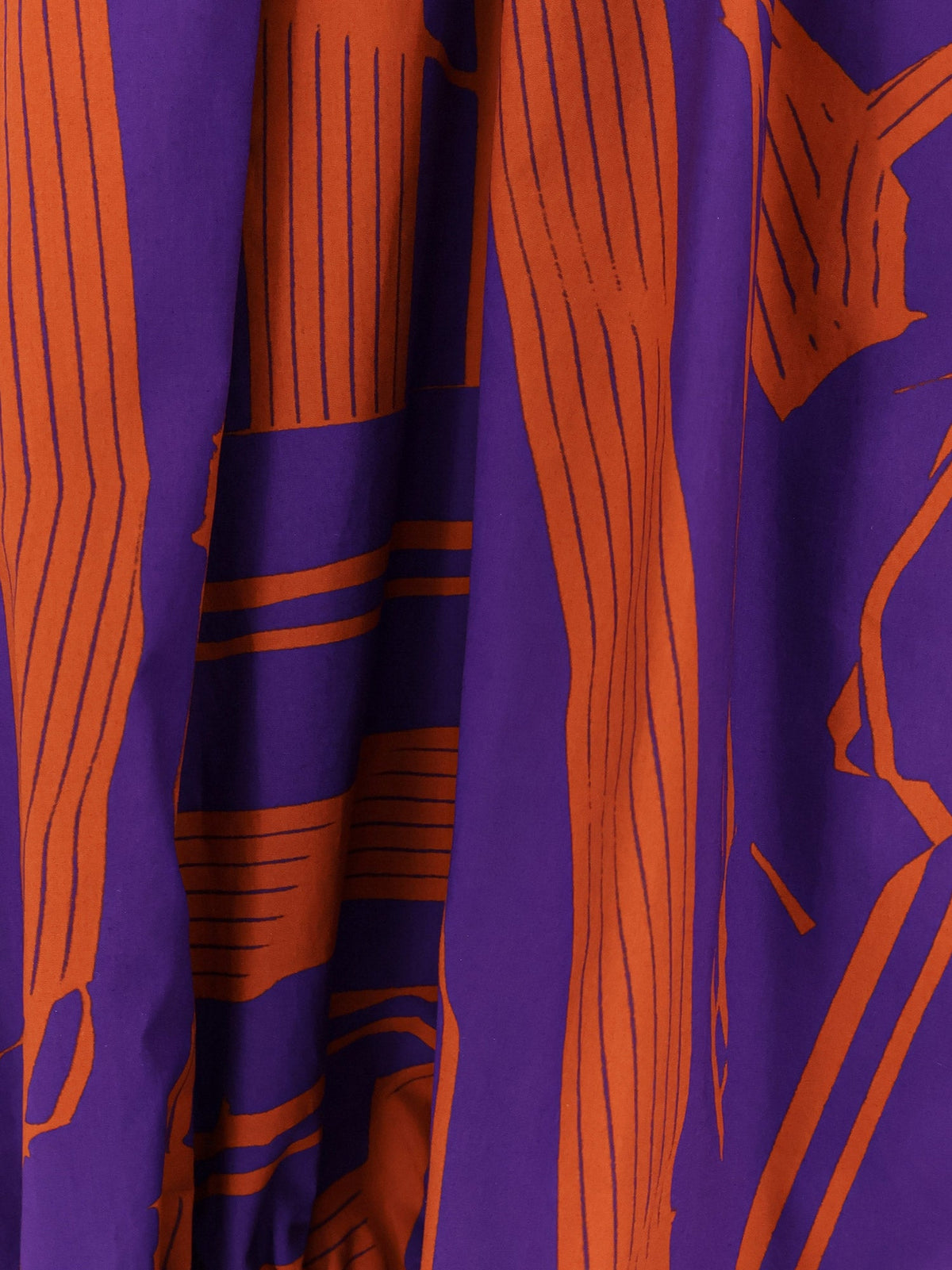 Dries Van Noten Catya cotton shirt with Crushed Stripe print - Orange