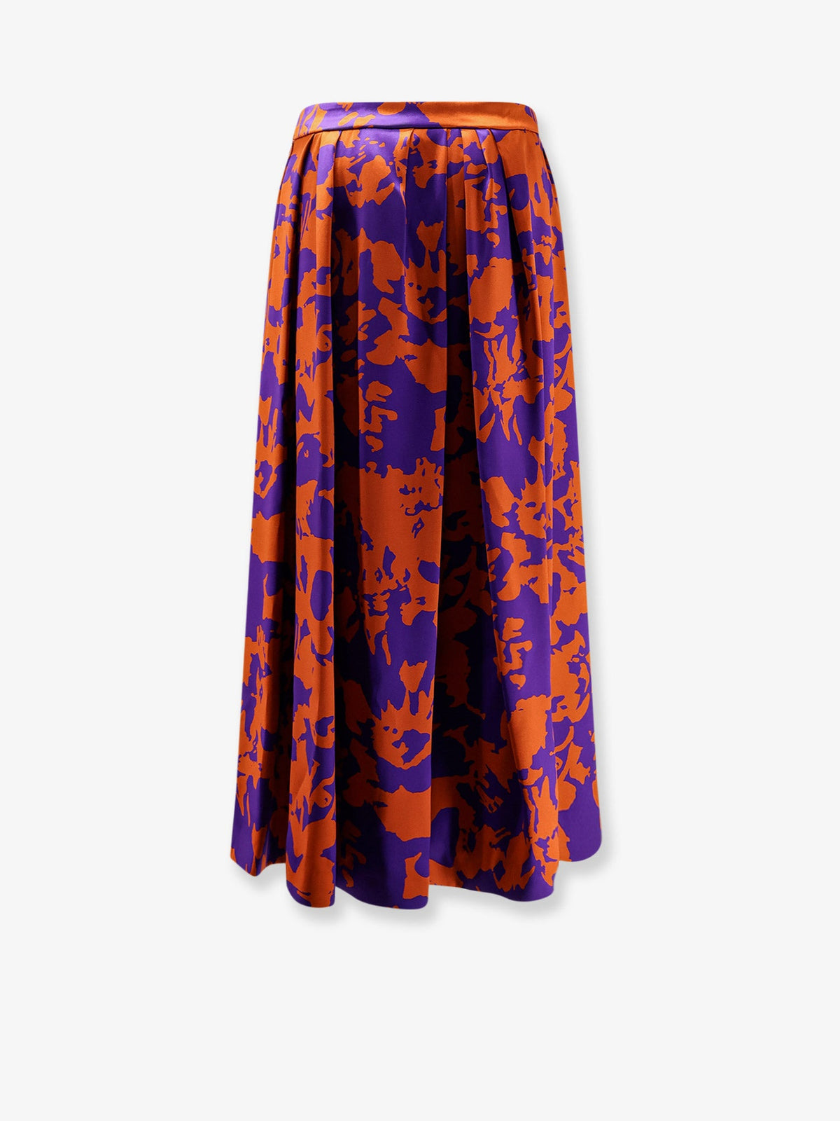 Dries Van Noten Soni skirt in printed viscose - Orange