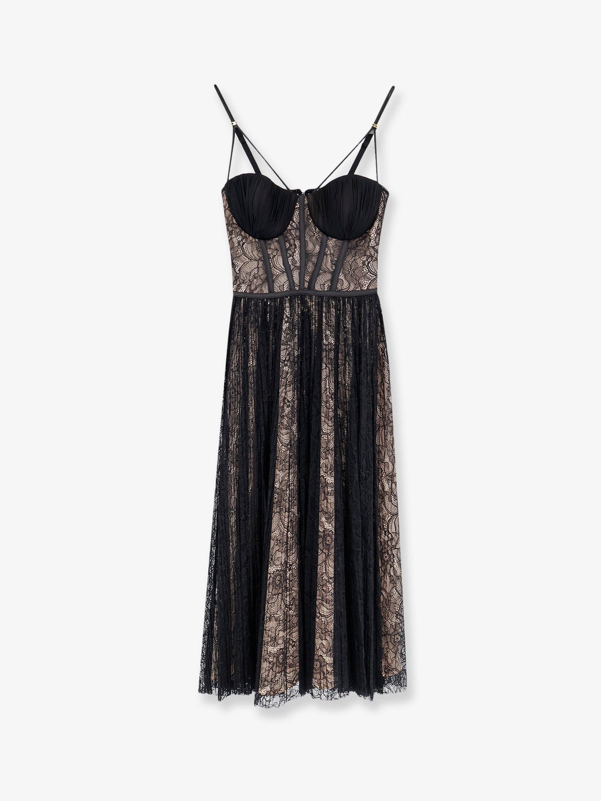 Elisabetta Franchi Events lace dress - Nero/Nude