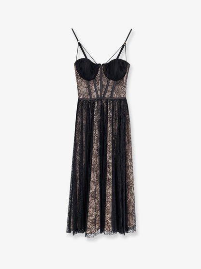 Elisabetta Franchi Events lace dress - Nero/Nude